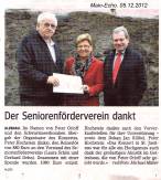 Der Seniorenförderverein dankt, Main-Echo 05.12.2012